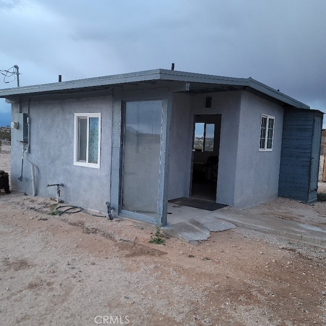 view of home's exterior featuring stucco siding