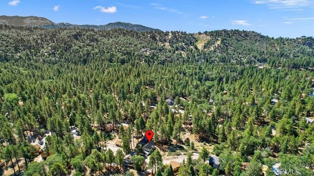 drone / aerial view with a mountain view