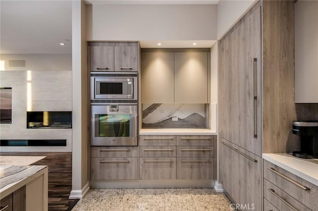 kitchen with appliances with stainless steel finishes