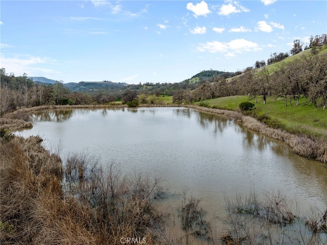 water view with a mountain view