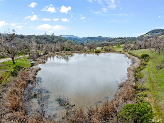 property view of water with a mountain view