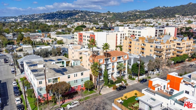 bird's eye view featuring a mountain view