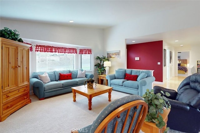 view of carpeted living room