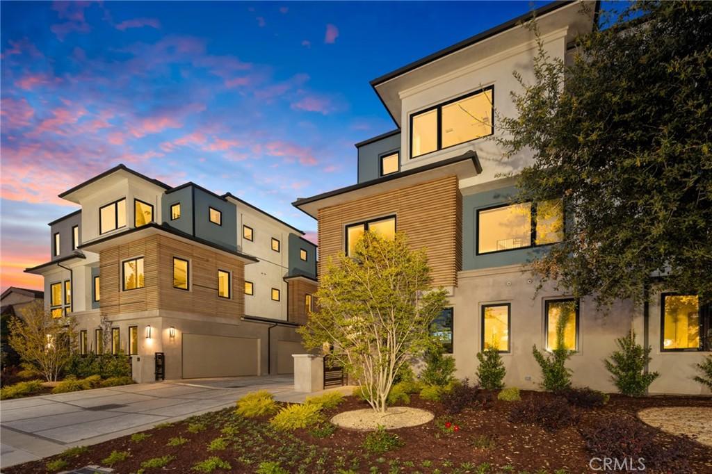 modern home featuring a garage