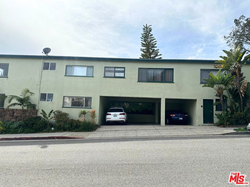 view of property featuring a garage