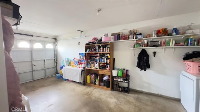 garage featuring washer / clothes dryer