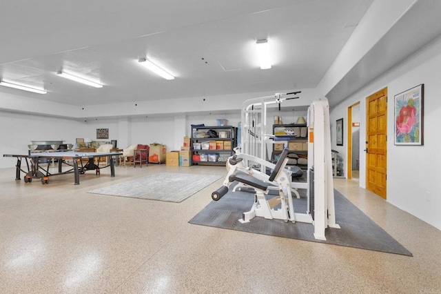 view of workout area