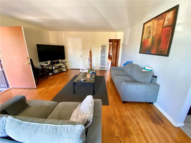 living room featuring hardwood / wood-style floors