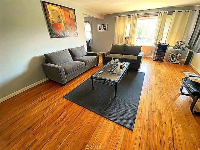 1201 W Verdugo Ave, Burbank, CA 91506 - living room featuring baseboards and wood finished floors