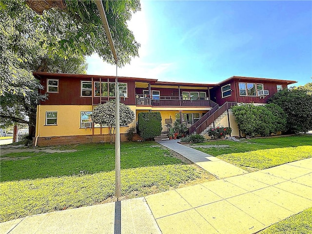 1201 W Verdugo Ave, Burbank, CA 91506 - townhome / multi-family property featuring crawl space, a front lawn, and stairs