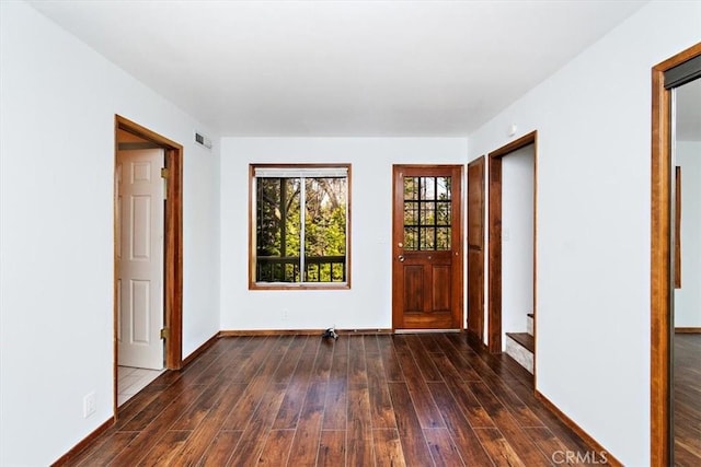 interior space featuring dark hardwood / wood-style floors