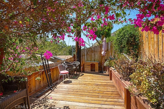 view of wooden terrace