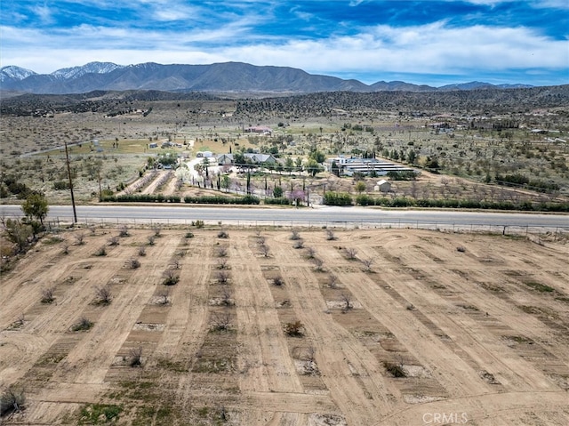 exterior space featuring a mountain view