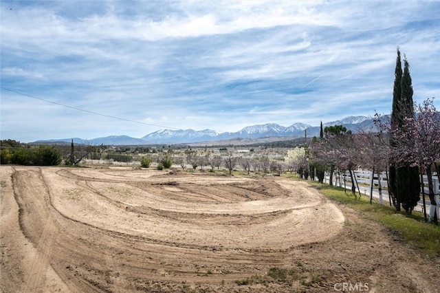 view of mountain feature featuring a rural view