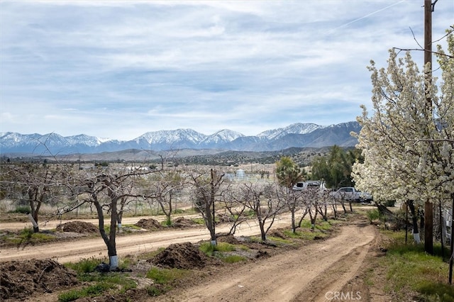 view of mountain feature featuring a rural view