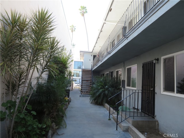 view of patio with a balcony