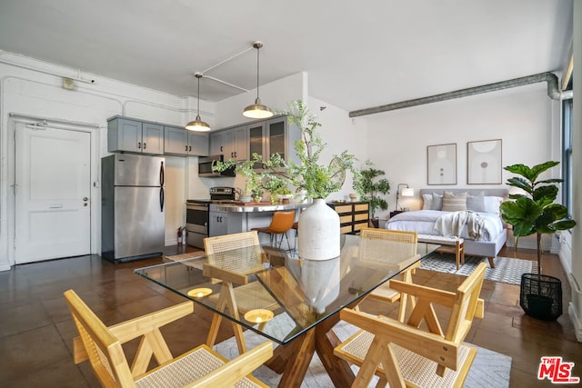 view of dining area