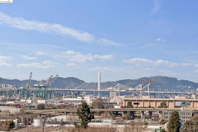 exterior space featuring a mountain view