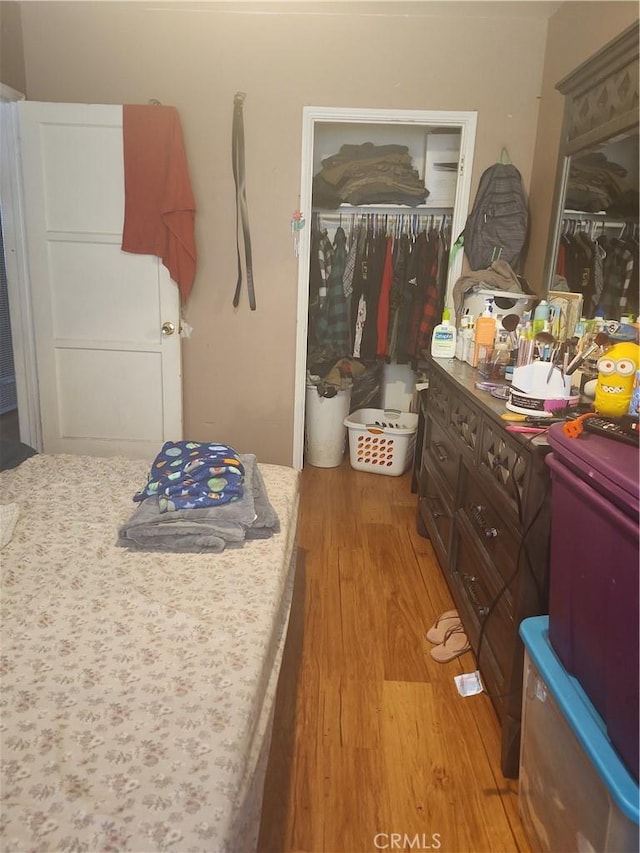 bathroom featuring hardwood / wood-style floors