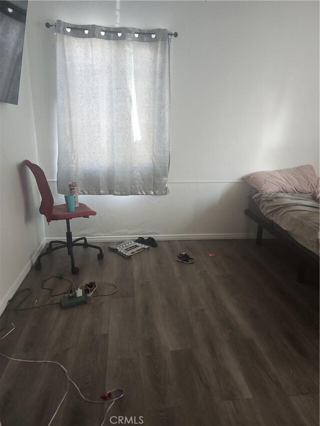 living area featuring hardwood / wood-style flooring