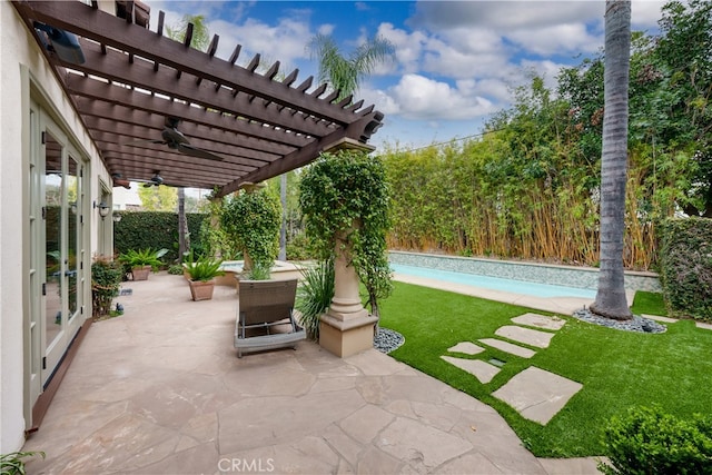 view of patio / terrace with a pergola