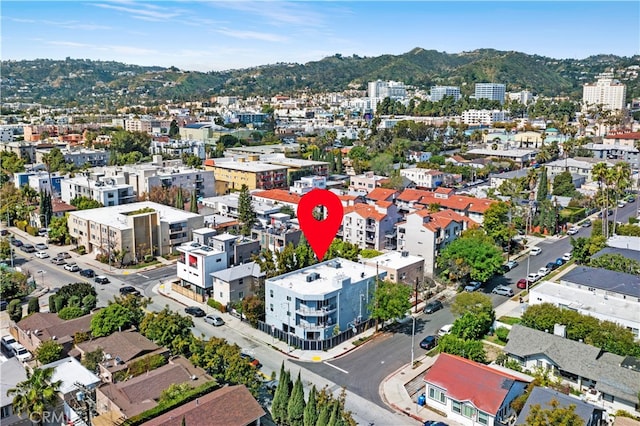 aerial view featuring a mountain view