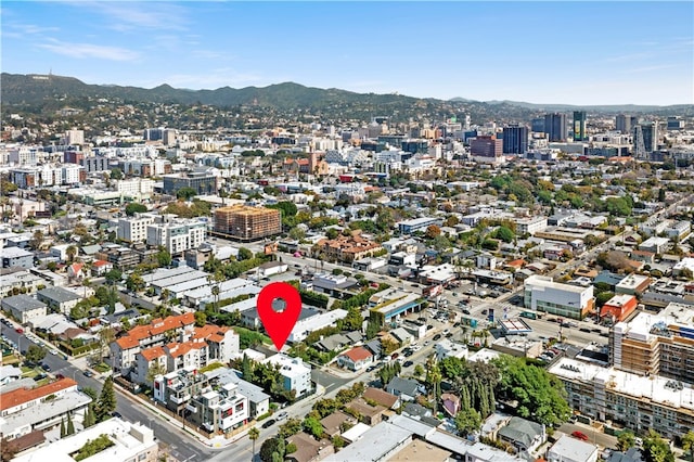 aerial view featuring a mountain view