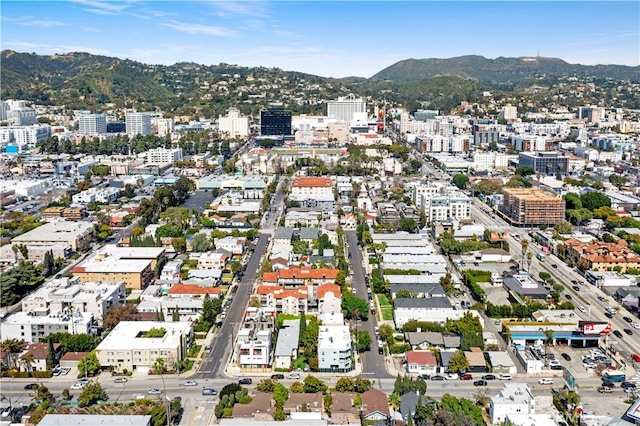 bird's eye view featuring a mountain view