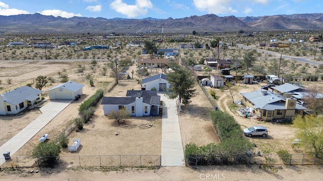 drone / aerial view with a mountain view