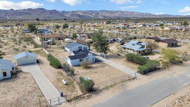 aerial view featuring a mountain view