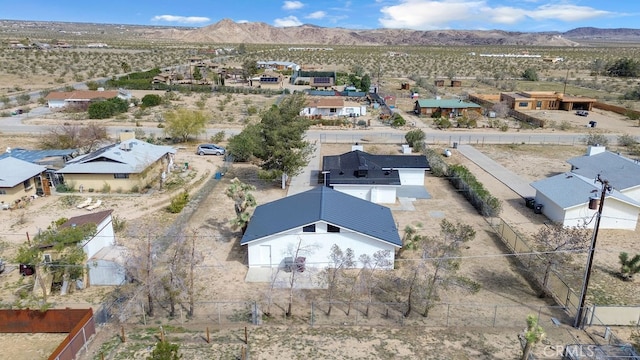 drone / aerial view with a mountain view