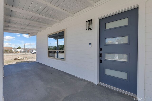 view of doorway to property