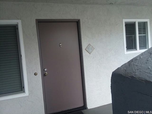 view of doorway to property