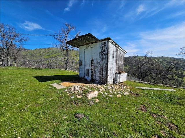 view of shed