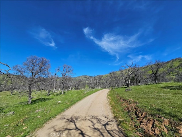 view of street with a rural view