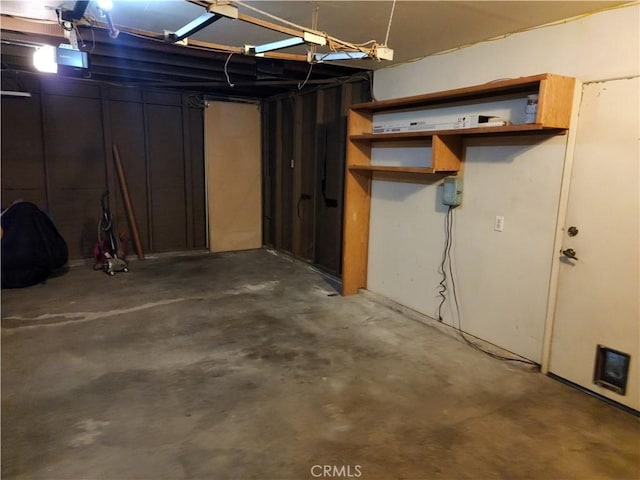 view of basement