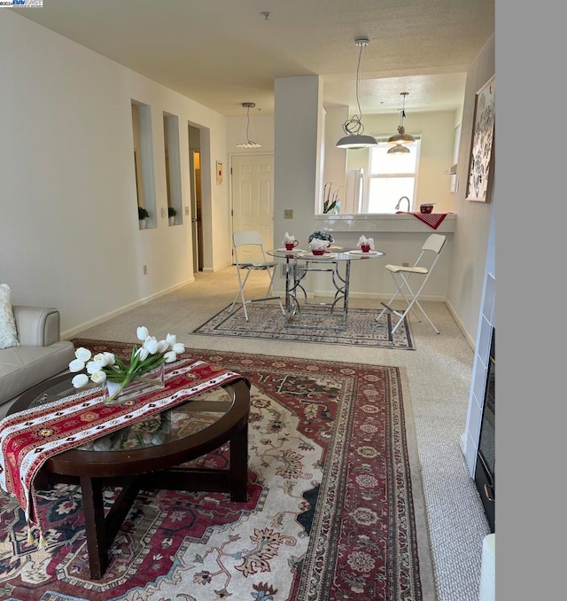 view of carpeted living room