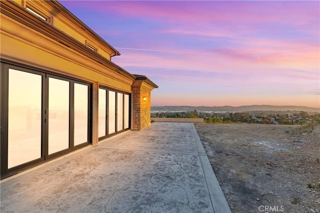 exterior space with a mountain view