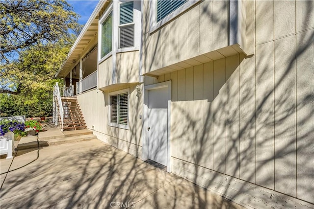 view of home's exterior featuring a patio area