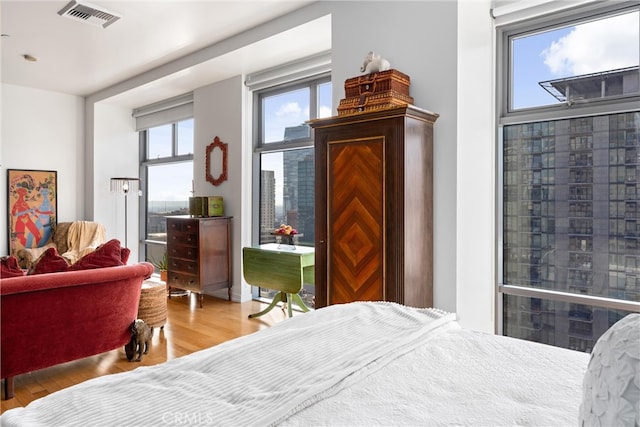 bedroom featuring hardwood / wood-style floors