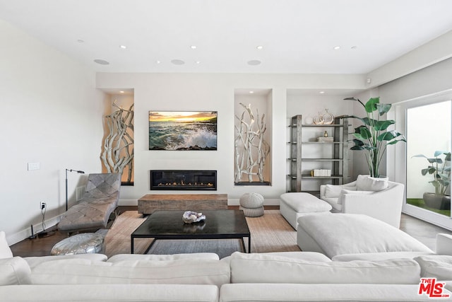 living room featuring hardwood / wood-style floors