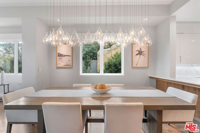 dining room featuring light wood-type flooring