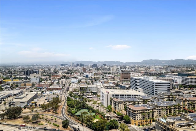 city view with a mountain view