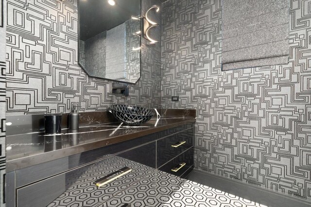 interior space with tile patterned flooring