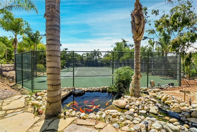 view of tennis court