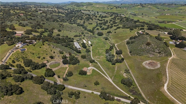 drone / aerial view with a rural view