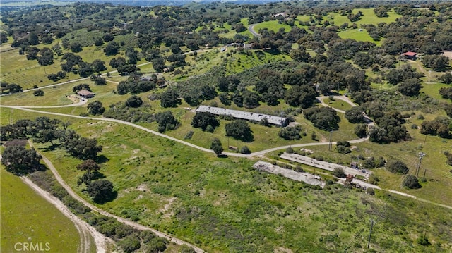 bird's eye view featuring a rural view