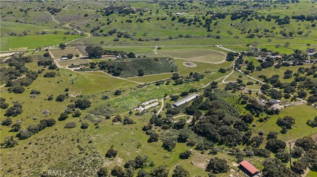 drone / aerial view with a rural view