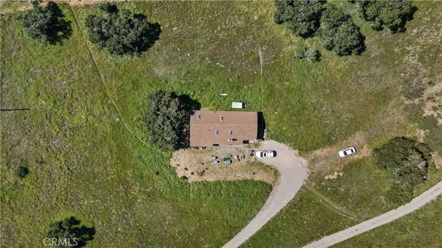 drone / aerial view with a rural view