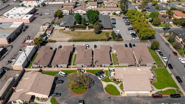 aerial view with a residential view